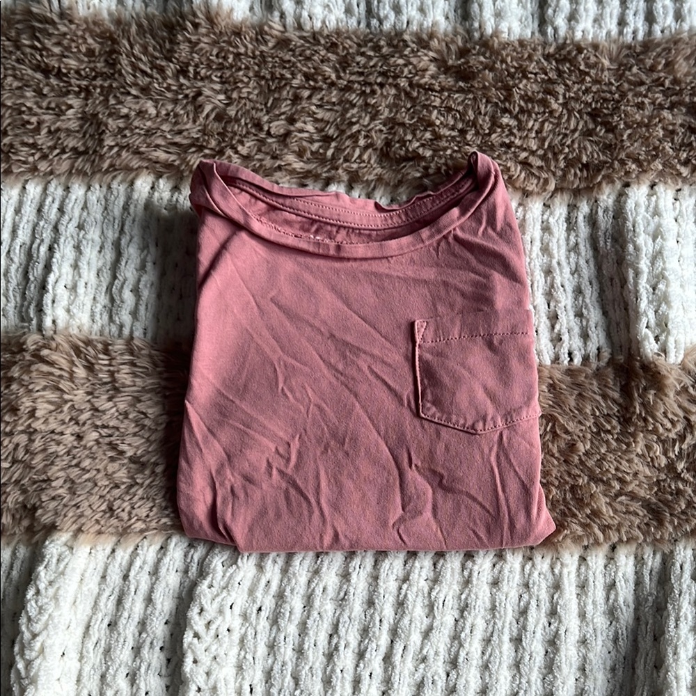 Casual Pink T-Shirt with Pocket